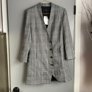 Bardot Monocheck plaid jacket / Dress, size 4/XS, new